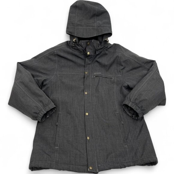 Land's End Men's Jacket Removable Hood Insulated Gray Winter Coat Parka Large - Picture 1 of 13